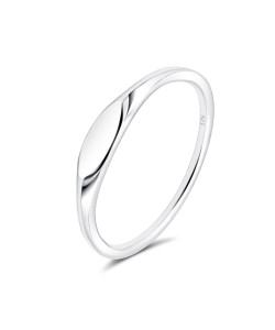 Signet Plain Silver Ring NSR-4340